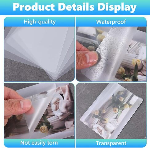 500 PCS Index Card Laminating Pouches, 3x5 File Card Laminating Sheets, 3mil PET Thermal Laminating Pouches for ID Cards, Luggage Tags, Business Cards, Waterproof and Tear Resistant in Kuwait