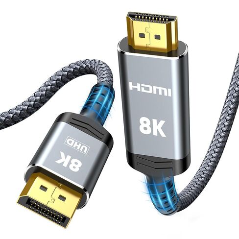 Highwings Active 8K DisplayPort to HDMI 2.1 Cable 6.6FT, Uni-Directional in Kuwait
