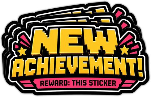 3 Pack New Achievement Sticker Sassy LitRPG Dungeon Crawler Fan Vinyl Decal Waterproof Laptop Water Bottle Car Window Bumper Reader Gamer Humor Gift 3 Inch in Kuwait