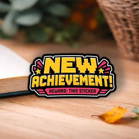 3 Pack New Achievement Sticker Sassy LitRPG Dungeon Crawler Fan Vinyl Decal Waterproof Laptop Water Bottle Car Window Bumper Reader Gamer Humor Gift 3 Inch in Kuwait