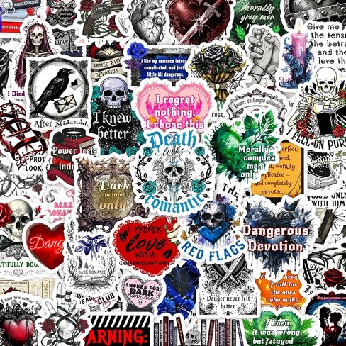 200PCS Dark Romance Book Stickers, Vinyl Spicy Romance Bookish Stickers for Adults, Journaling, Scrapbooking, Kindle & Laptop in Kuwait