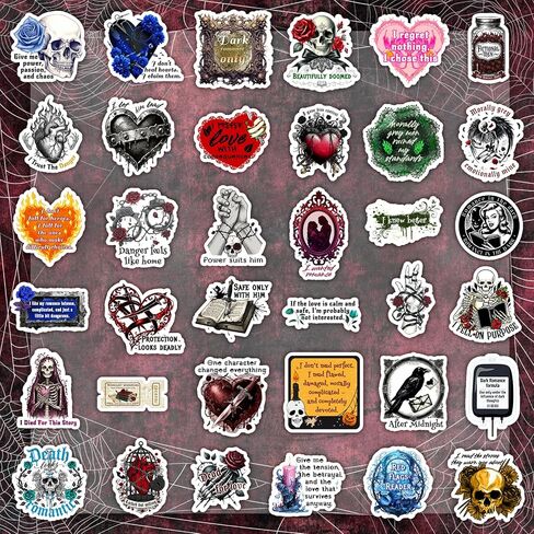 200PCS Dark Romance Book Stickers, Vinyl Spicy Romance Bookish Stickers for Adults, Journaling, Scrapbooking, Kindle & Laptop in Kuwait