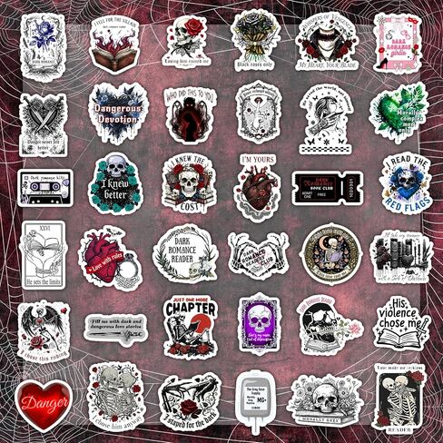200PCS Dark Romance Book Stickers, Vinyl Spicy Romance Bookish Stickers for Adults, Journaling, Scrapbooking, Kindle & Laptop in Kuwait
