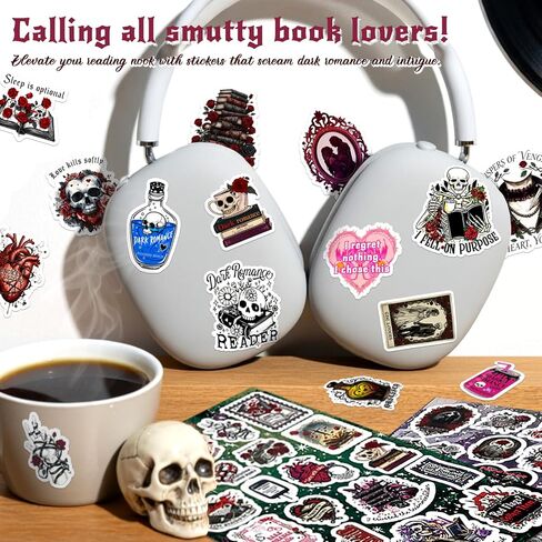 200PCS Dark Romance Book Stickers, Vinyl Spicy Romance Bookish Stickers for Adults, Journaling, Scrapbooking, Kindle & Laptop in Kuwait