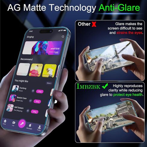 IMBZBK Matte Screen Protector for iPhone 17, Tempered Glass, 3+3 Pack in Kuwait