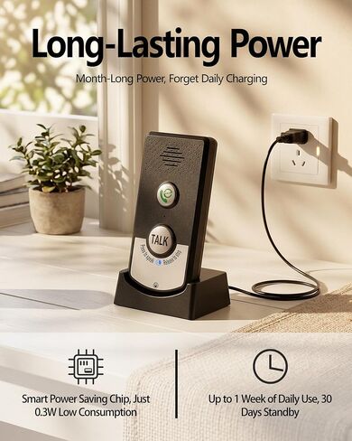 Intercoms Wireless for Home, Long Range Wireless Intercom System for Room to Room Communication, 2 Way Voice Intercom for Elderly, Seniors, and Kids in Kuwait