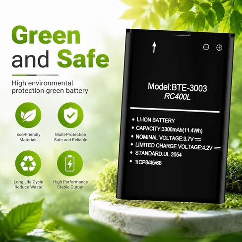 Battery for BTE-3003 RC400L, 2026 Upgrade High Capacity 3300mAh Li-Polymer Battery Replacement Compatible with RC400L Verizon Orbic Speed Mobile Hotspot in Kuwait