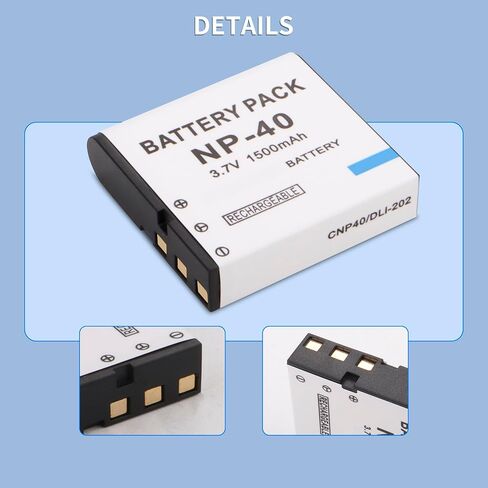 2X LB-060 NP-40 Battery + LCD Charger for Casio NP-40 for Kodak LB-060 in Saudi Arabia