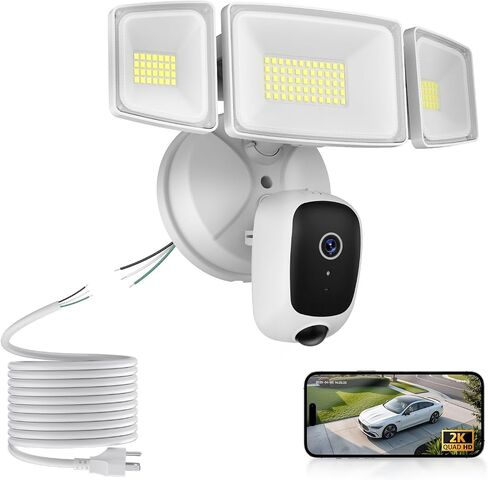 Onforu 2K Floodlight Camera Plug&Hardwired, Smart Security Camera Outdoor in Kuwait