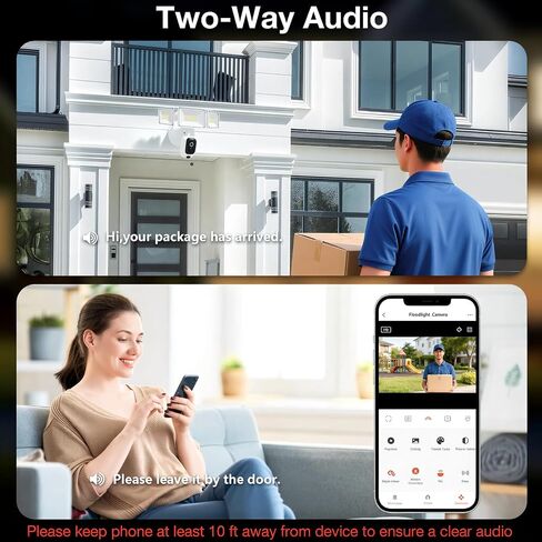 Onforu 2K Floodlight Camera Plug&Hardwired, Smart Security Camera Outdoor in Kuwait