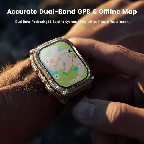 KOSPET Tank M4 Smart Watch Rugged, GPS & Offline Maps, 10 ATM Waterproof in Kuwait
