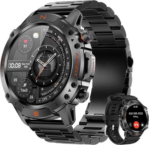 WalkerFit Tactical Smart Watch for Men, Rugged 1.43" AMOLED Fitness Tracker in Kuwait