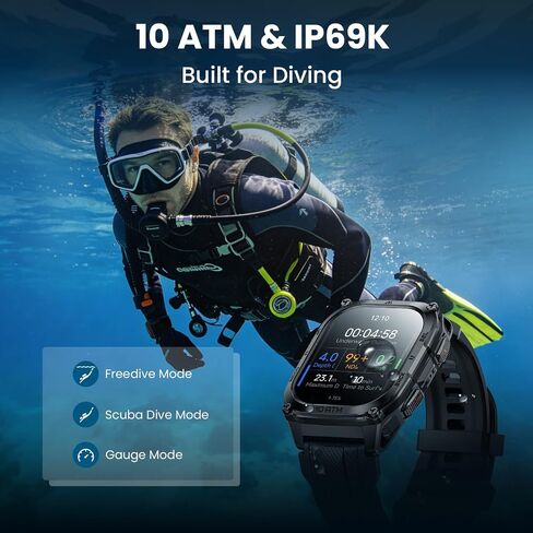 KOSPET Tank M4 Smart Watch Rugged, GPS & Offline Maps, 10 ATM Waterproof in Kuwait