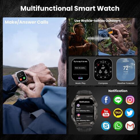 KOSPET Tank M4 Smart Watch Rugged, GPS & Offline Maps, 10 ATM Waterproof in Kuwait