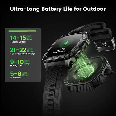 KOSPET Tank M4 Smart Watch Rugged, GPS & Offline Maps, 10 ATM Waterproof in Kuwait