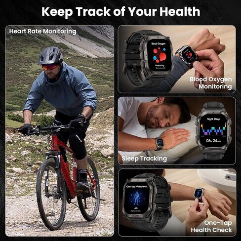 KOSPET Tank M4 Smart Watch Rugged, GPS & Offline Maps, 10 ATM Waterproof in Kuwait