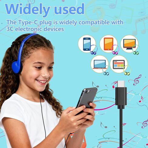 5 Pack USB Type C Headphones Bulk for Classroom Kids,Wired USB C in Kuwait