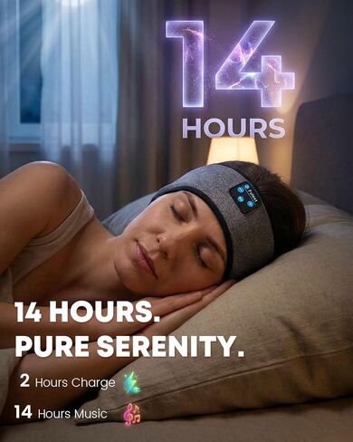 Sleep Headphones Bluetooth Headband,Sleeping Headphones Sports Headband, Long Time Play Sleeping Headsets with Built in Speakers Perfect for Workout,Running,Yoga in Kuwait