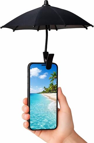 Phone umbrella - Outdoor Phone Sun Shade Shield with Flexible Angle Design & Rotatable Phone Ring - Car Navigation Shade Visor - Rain protector - Umbrella for all type of phones in Kuwait