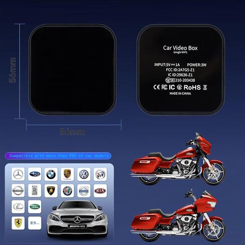 Wireless Android Auto & CarPlay AI Box for Harley 2024–2025 Road Glide, Street Glide & CVO/ST, Adds Android Support to Factory System, Plug & Play in Kuwait