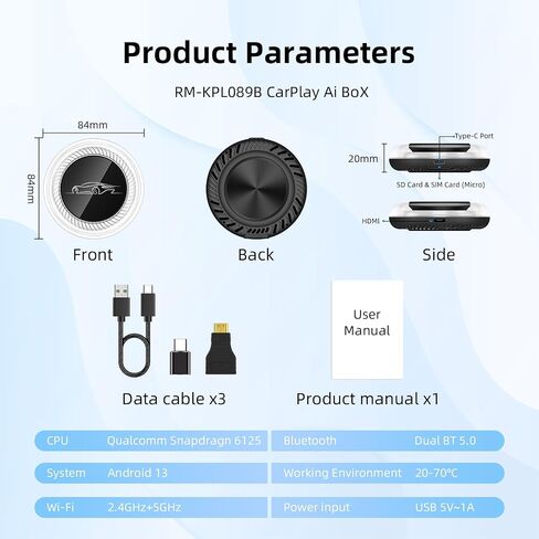 8G+128G Car Video Box Ai Box for BMW/Porsche/BYD/Audi/Ford Android 13 in Kuwait