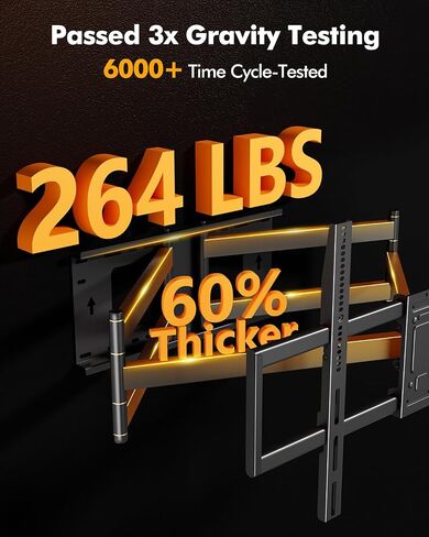 Heavy Duty XXL Long Arm TV Wall Mount for 55-120 inch Extra Large TVs in Kuwait