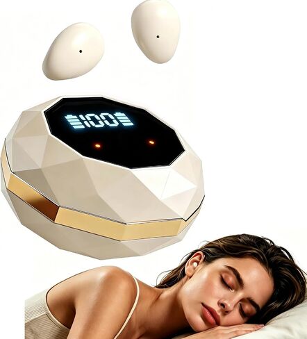 Sleep Earbuds for Side Sleepers,Mini Invisible Wireless Earbuds for Small Ear Canals,Bluetooth 5.4, 40H Battery,Noise Blocking,Waterproof,LED Power Display,Tiny Earbuds for Work,Sleep（Beige） in Kuwait