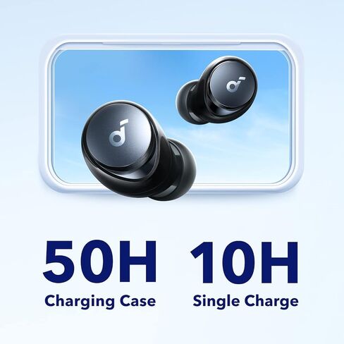 Soundcore by Anker Space A40 Auto-Adjustable Active Noise Cancelling Wireless Earbuds, Reduce Noise by Up to 98%, 50H Playtime, Hi-Res Sound, Comfortable Fit, App Customization(Renewed) in Kuwait