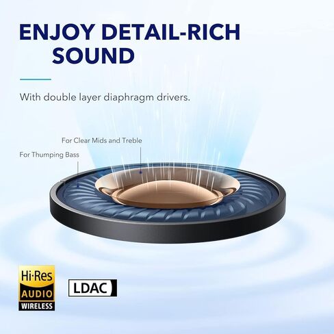 Soundcore by Anker Space A40 Auto-Adjustable Active Noise Cancelling Wireless Earbuds, Reduce Noise by Up to 98%, 50H Playtime, Hi-Res Sound, Comfortable Fit, App Customization(Renewed) in Kuwait