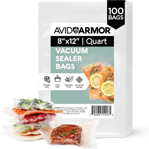 Avid Armor Food Vacuum Sealer Bags – 100-Pack, 6x10" Pint Freezer Bags in Kuwait