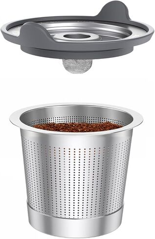 ComfortGrip™ Reusable K Cups for Keurig 1.0, 2 Pack Stainless Steel Coffee Pods with Anti-Scald Silicone Lid, 304 Food-Grade Steel, BPA-Free (Not for K-Slim/K-Supreme/Keurig 2.0) in Kuwait