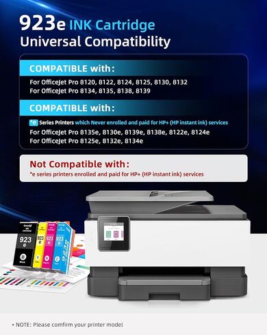 923XL 923 Ink Cartridges for HP Printers Replacement for HP 923 923XL Ink Cartridges Combo Pack for OfficeJet Pro 8120e 8125e 8130e 8135e 8138e 8139e 8120 8122 8125 8130 8135 8138 8139 (with CHIP) in Kuwait