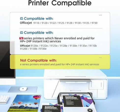 936XL 936 Ink Cartridges for HP Printers for HP Ink 936 XL 4 Pack With Chip in Saudi Arabia
