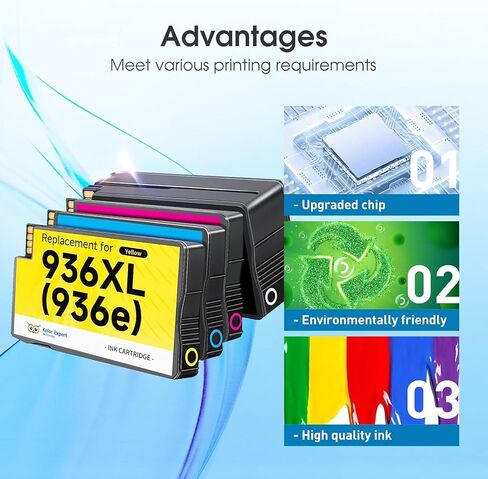 936XL 936 Ink Cartridges for HP Printers for HP Ink 936 XL 4 Pack With Chip in Saudi Arabia