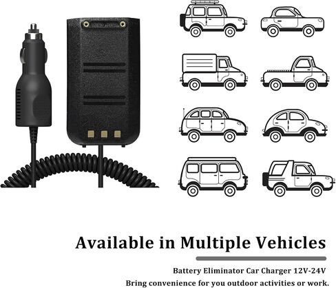 MD-380 Battery Eliminator Car Charger 12-24V for MD-380 GPS Radio Replacement for MD-380UV Two Way Radio Battery in Saudi Arabia