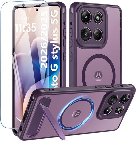 OWKEY for Moto G Stylus 2025/2026 Case with Stand, Fit for Magsafe, Black in Kuwait
