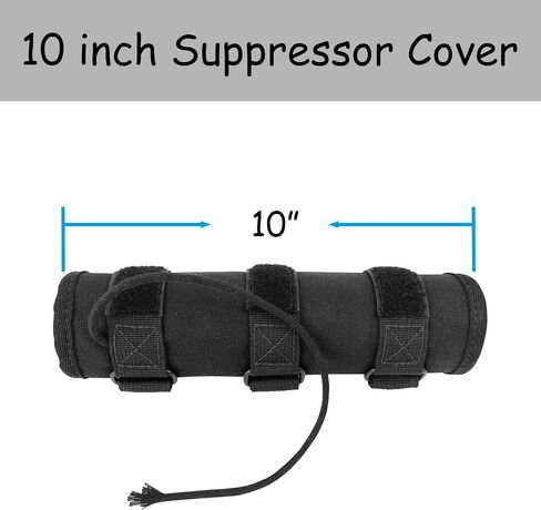 10" Heat Insulation Suppressor Cover 1800℉ Heat Resistant Siliconed Microfiber Sleeve - Burnproof Suppressor Wrap for Hunting & Shooting Rifle in Kuwait
