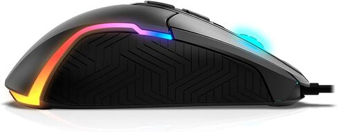 KROM Kick Gaming Mouse -NXKROMKICK- RGB Rainbow, PixArt Optical Sensor 3327 up to 12000 dpi, 6 DPI Levels (800-6200), Advanced Software, Black in Saudi Arabia