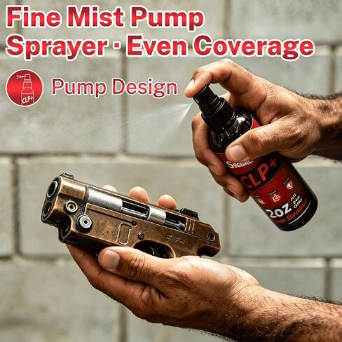 CLP Gun Oil Cleaner & Lubricant Kit - Universal Gun Cleaning Set with 2oz Spray & 1oz Needle Oiler, Synthetic Rust Preventative Solvent for Handgun, Pistol, Rifle, Shotgun, 50 Patches & 10 Swab in Kuwait