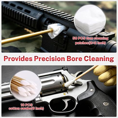 CLP Gun Oil Cleaner & Lubricant Kit - Universal Gun Cleaning Set with 2oz Spray & 1oz Needle Oiler, Synthetic Rust Preventative Solvent for Handgun, Pistol, Rifle, Shotgun, 50 Patches & 10 Swab in Kuwait