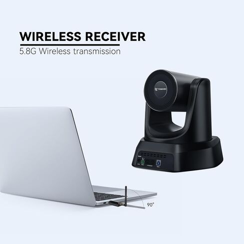 TONGVEO Wireless AI PTZ 20X Camera System with Auto Tracking Built-in Receiver & Bluetooth Speakerphone, 5.8GHz 1080P 60fps Conference Camera for Church Zoom, OBS Meetings in Saudi Arabia