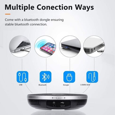 TONGVEO Wireless AI PTZ 20X Camera System with Auto Tracking Built-in Receiver & Bluetooth Speakerphone, 5.8GHz 1080P 60fps Conference Camera for Church Zoom, OBS Meetings in Saudi Arabia
