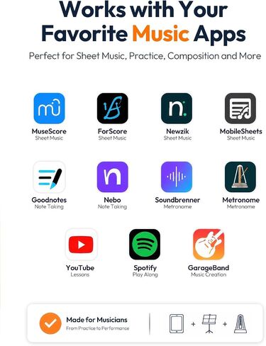 15.6 Inch Android 16 Tablet, FHD IPS Sheet Music Display for Musicians in Kuwait
