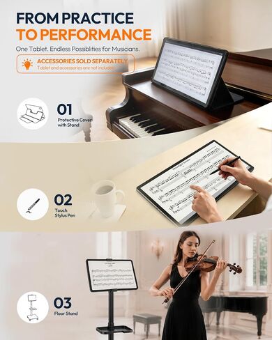 15.6 Inch Android 16 Tablet, FHD IPS Sheet Music Display for Musicians in Kuwait