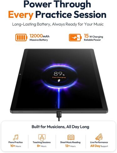 15.6 Inch Android 16 Tablet, FHD IPS Sheet Music Display for Musicians in Kuwait