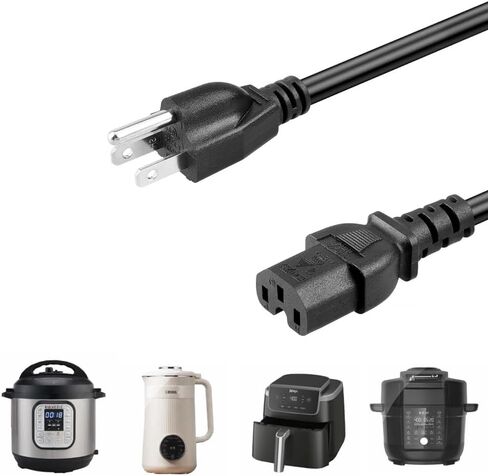 Instant Pot Power Cord Cable for Instant Pot DUO60, DUO50, Duo Plus60 Electric Pressure Cooker, Rice Cooker, Power Quick Pot, Microwave, Soy Milk Maker 3 Prong Replacement Power Cable in Kuwait