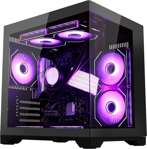 King White Prebuilt Gaming PC - Ryzen 5 5500 (6-Core) CPU, RX 6500 XT 4GB GPU- 16GB DDR4 3200MHz RAM- 1TB PCIe SSD- 5 RGB Fans with Software, WiFi & Bluetooth- Windows 11 Desktop Computer in Kuwait