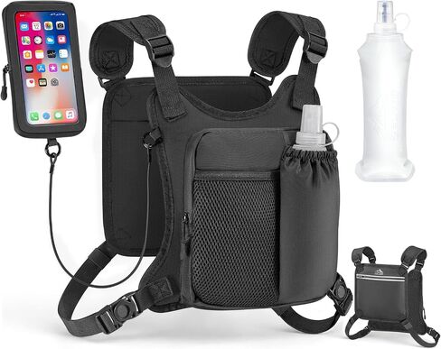 Zelvot Running Vest with 500ml Soft Flask, Hydration Vest with Phone Pouch in Kuwait