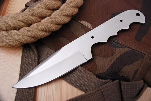 ZabyKnives ZB-7254 Handmade D2 Steel knife blank blade, Hunting knife blade for knife making, Silver in Kuwait