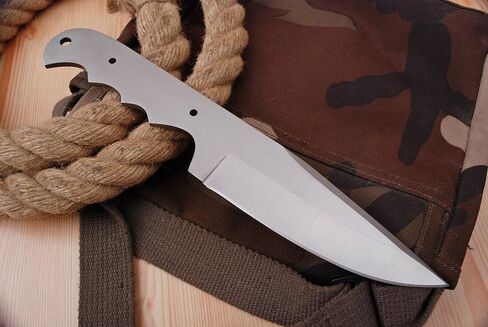 ZabyKnives ZB-7254 Handmade D2 Steel knife blank blade, Hunting knife blade for knife making, Silver in Kuwait
